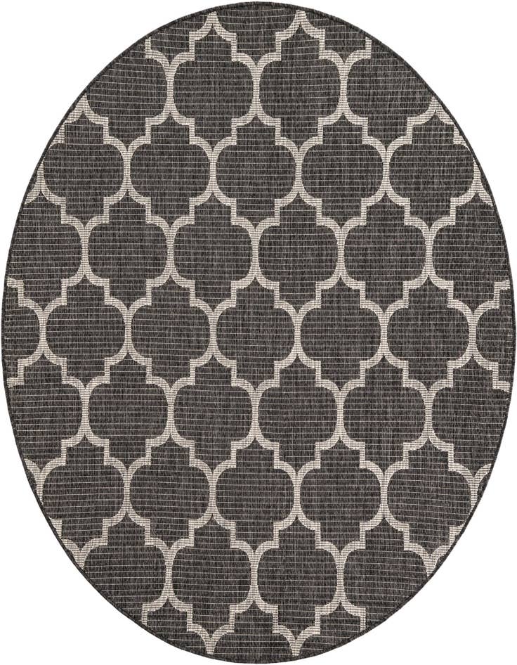 Detail image of 6' x 6' Easy-Clean Trellis Indoor / Outdoor Round Rug