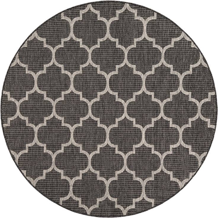 Detail image of 6' x 6' Easy-Clean Trellis Indoor / Outdoor Round Rug