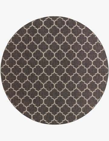 13' x 13' Easy-Clean Trellis Indoor / Outdoor Round Rug