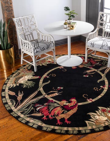 7' 10 x 7' 10 Pastoral Round Rug
