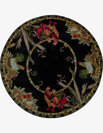 4' x 4' Pastoral Round Rug