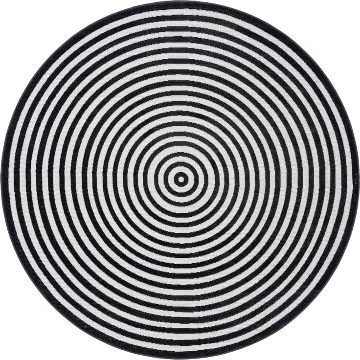 Detail image of 8' x 8' Easy-Clean Sabrina Soto Prescott Indoor / Outdoor Round Rug