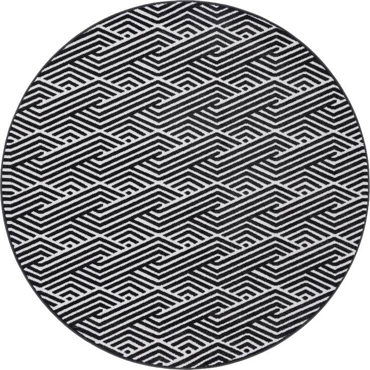 Detail image of 8' x 8' Easy-Clean Sabrina Soto Hudson Indoor / Outdoor Round Rug