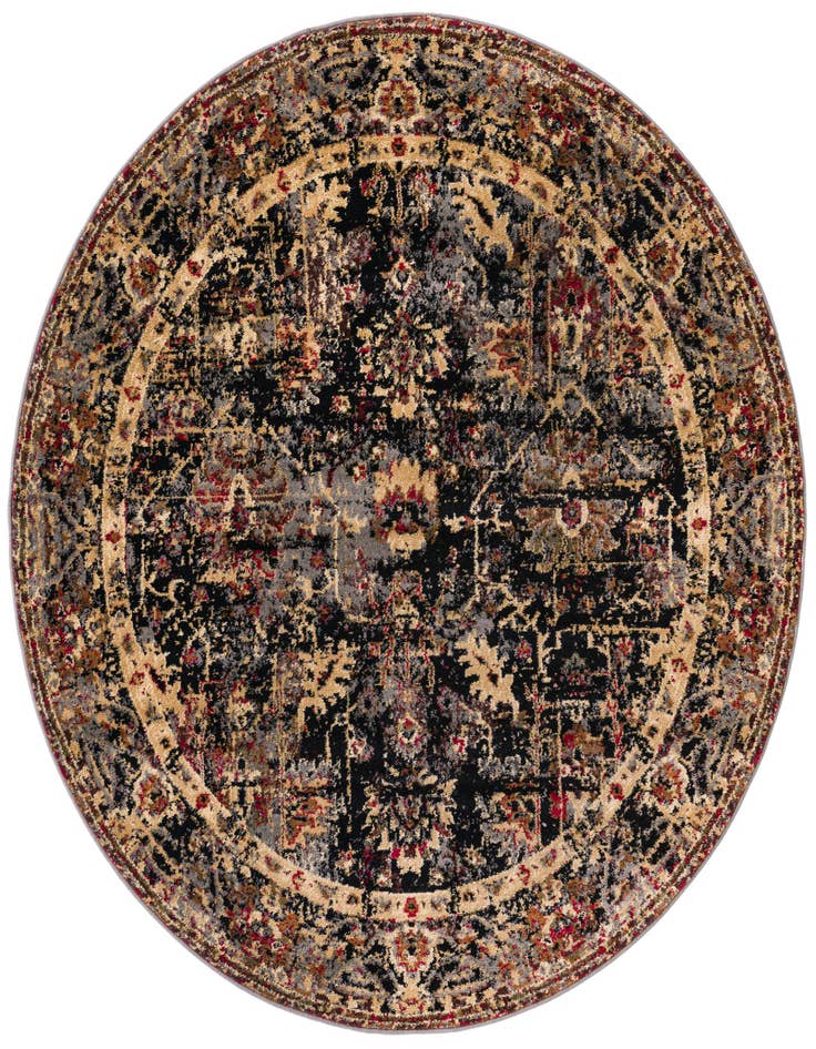 Detail image of 5' 3 x 5' 3 Saturn Round Rug