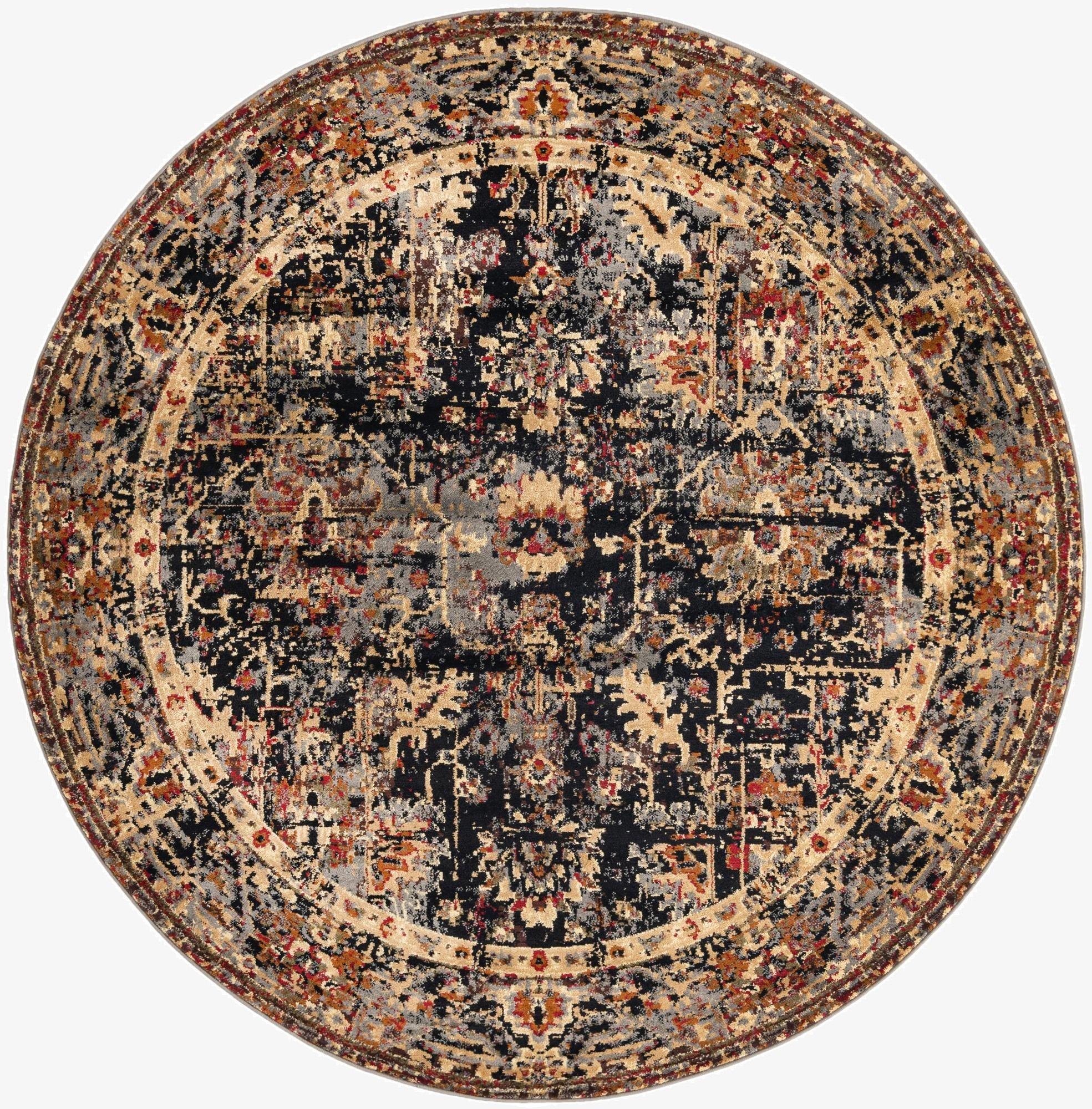 7' x 7' Saturn Round Rug