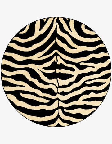 Black Savannah Round Rug