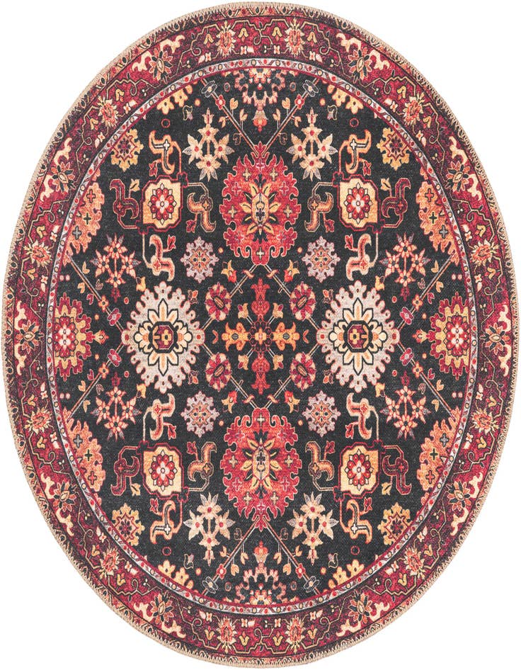 Detail image of 3' 6 x 3' 6 Washable Timeless Round Rug