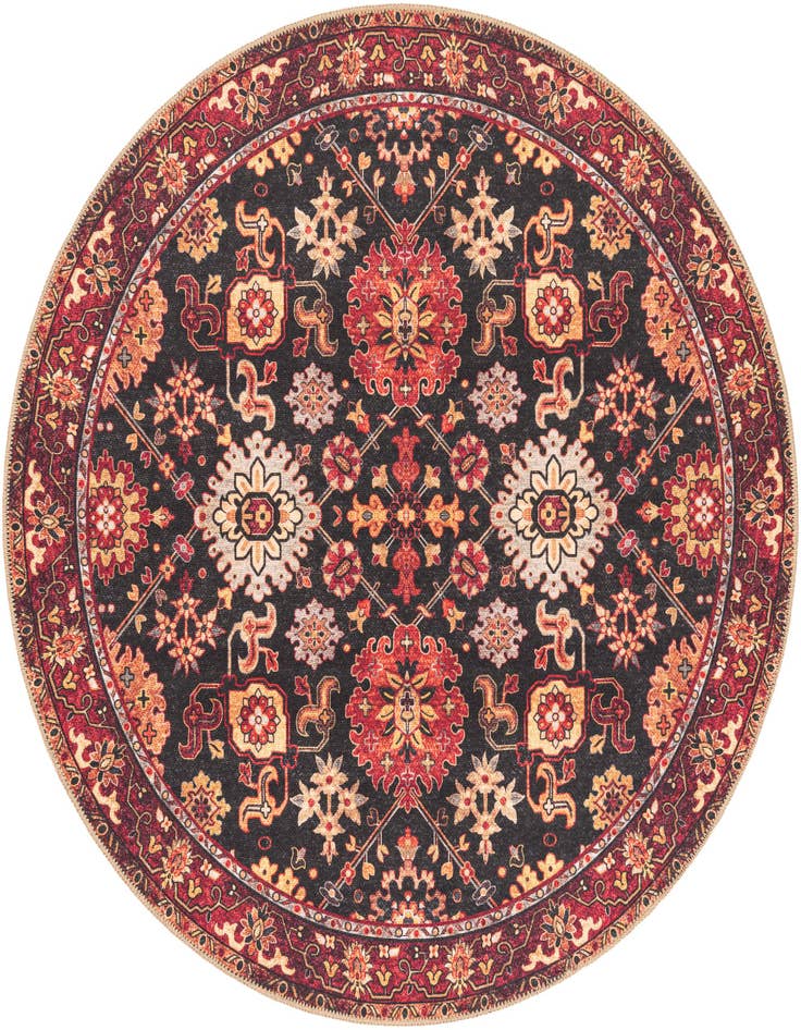 Detail image of 5' 1 x 5' 1 Washable Timeless Round Rug
