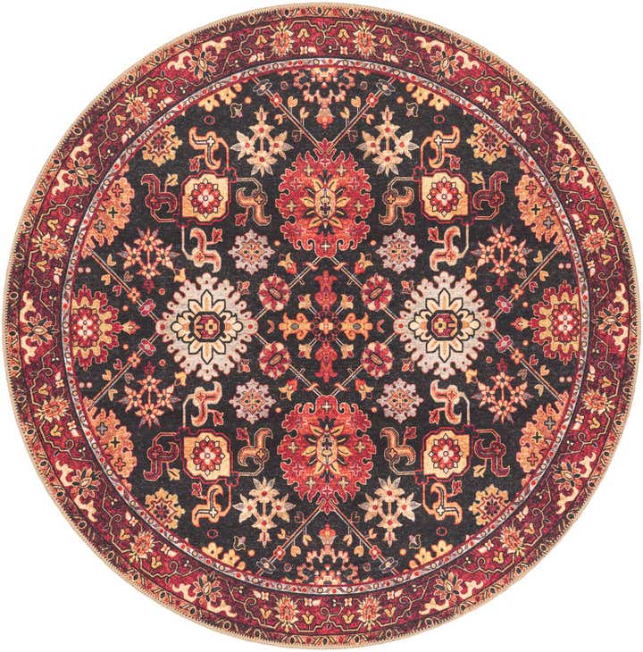 5' 1 x 5' 1 Washable Timeless Round Rug