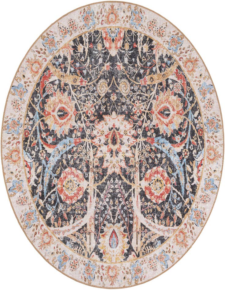 Detail image of 5' 1 x 5' 1 Washable Timeless Round Rug