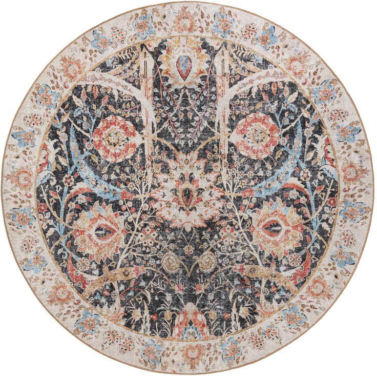Detail image of 7' 10 x 7' 10 Washable Timeless Round Rug