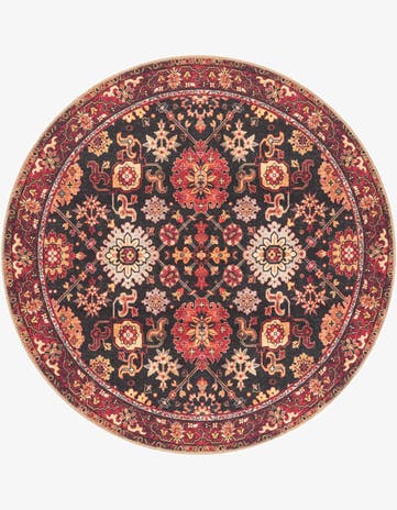 5' 1 x 5' 1 Washable Timeless Round Rug
