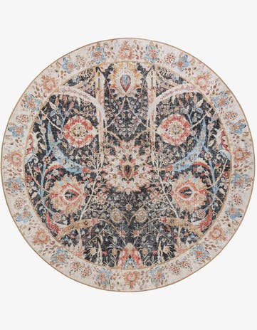 Black Timeless Round Rug