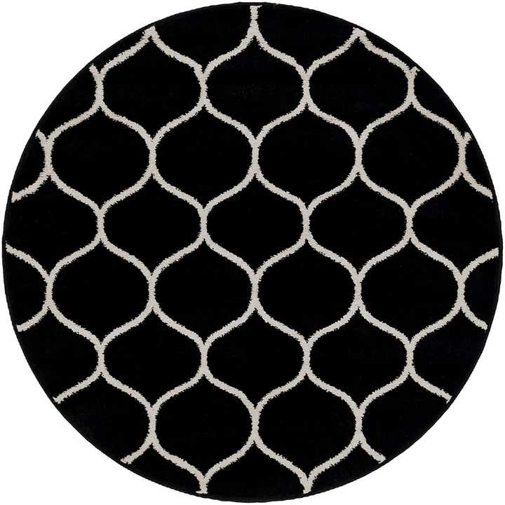 4' x 4' Trellis Frieze Round Rug