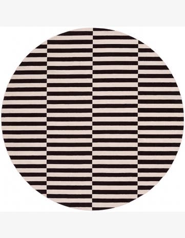 Black Tribeca Round Rug