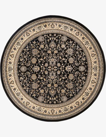 Black Yasmin Round Rug