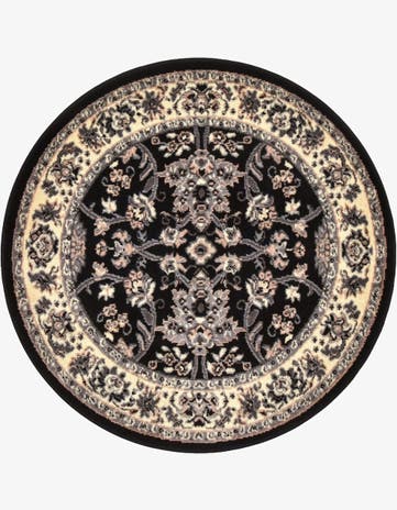 Black Yasmin Round Rug