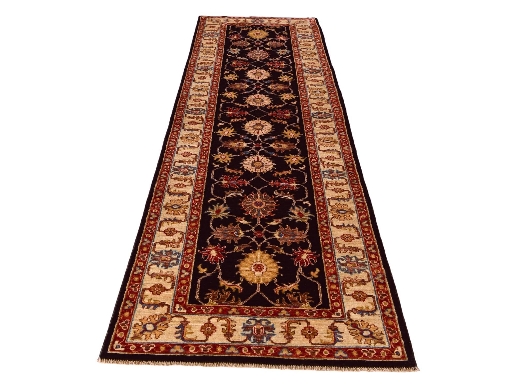 2' 7 x 10' Hand Knotted Ariana Ziegler Runner Rug