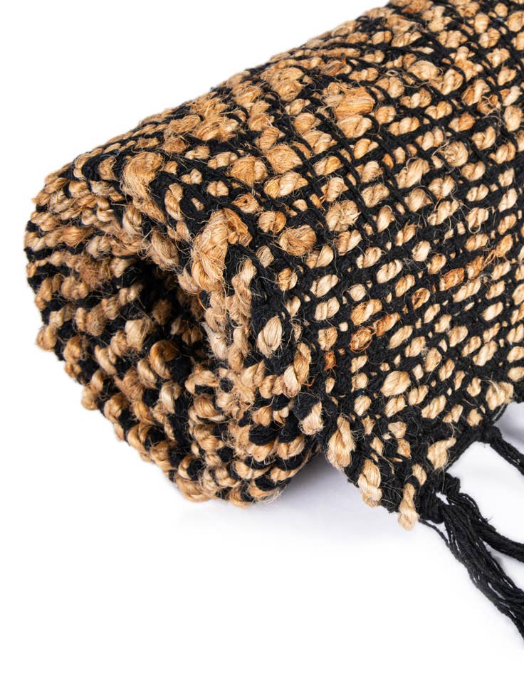 Detail image of 2' 2 x 12'  Hand Woven Braided Jute Runner Rug