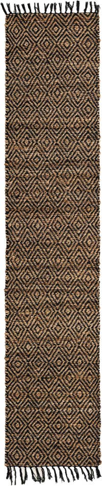 Detailansicht von 65cm x 305cm Handgewebt Braided Jute Läufer Teppich