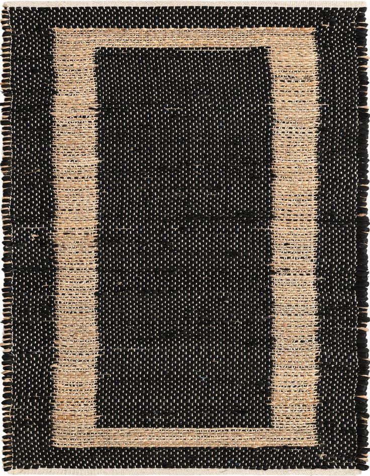 Detail image of 2' 2 x 6' 1 Hand Woven Chindi Jute Runner Rug