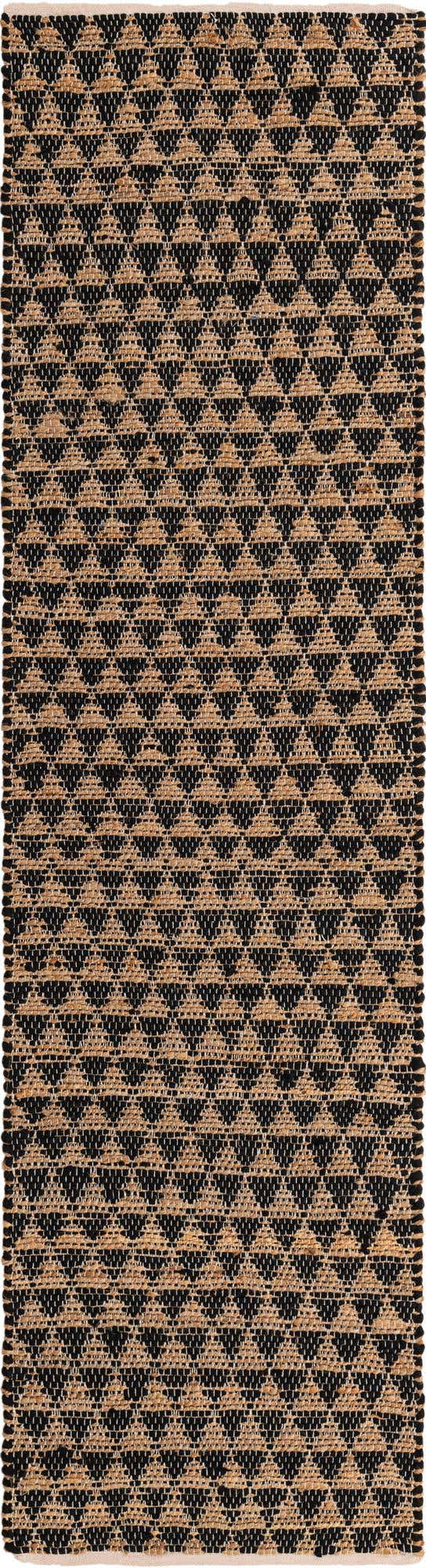 2' 7 x 10' Hand Woven Chindi Jute Runner Rug