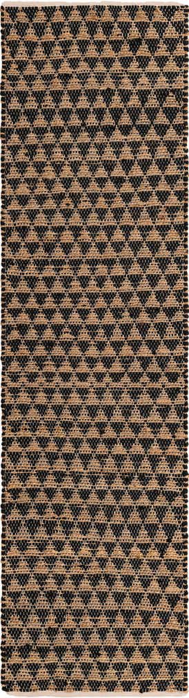2' 7 x 10' Hand Woven Chindi Jute Runner Rug