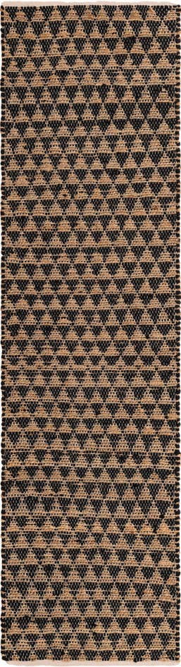 Detail image of 2' 7 x 10' Hand Woven Chindi Jute Runner Rug