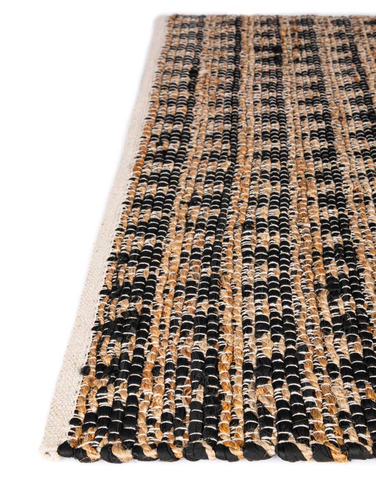 Detail image of 2' 7 x 10' Hand Woven Chindi Jute Runner Rug