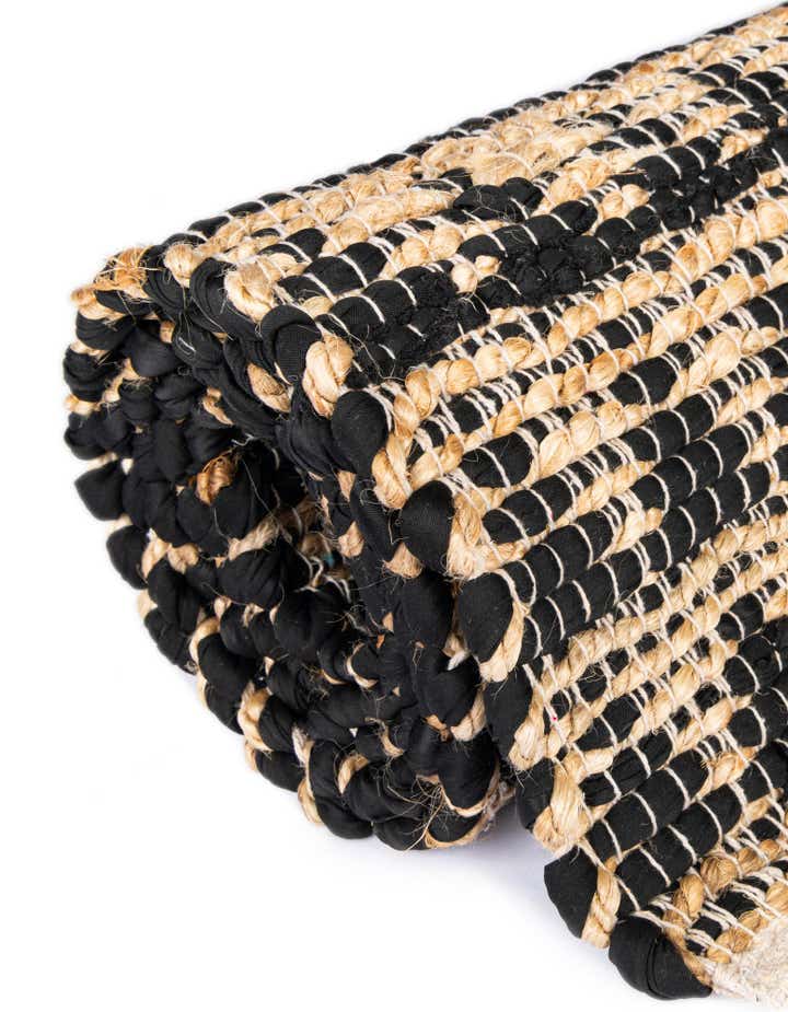 2' 7 x 10' Hand Woven Chindi Jute Runner Rug