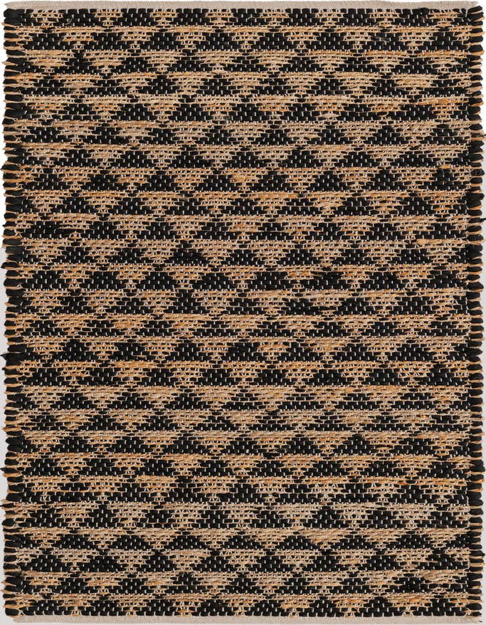 Detail image of 2' 2 x 6' 1 Hand Woven Chindi Jute Runner Rug