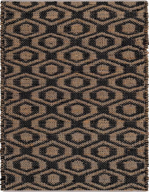 Detail image of 2' 7 x 10' Hand Woven Chindi Jute Runner Rug