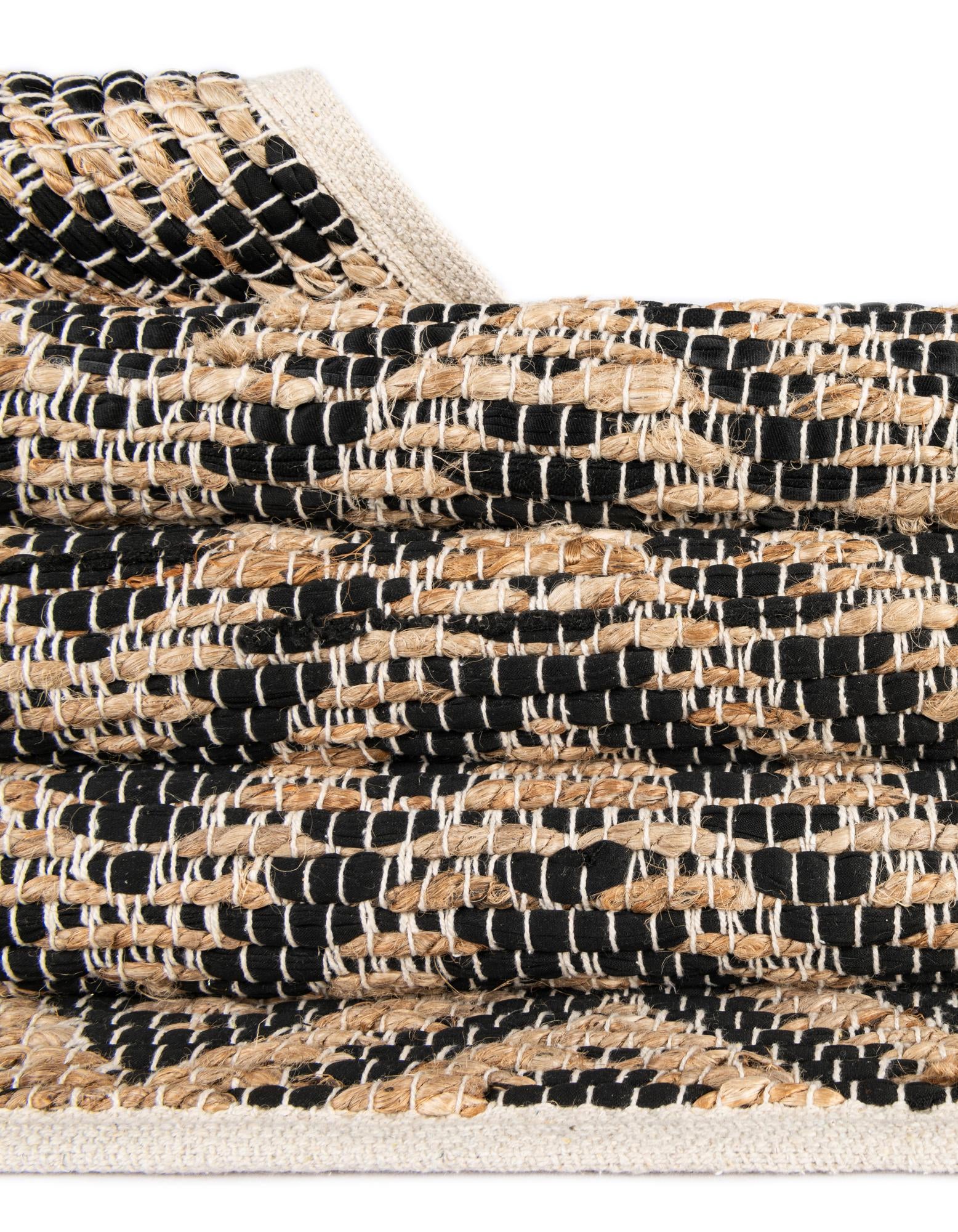 2' 7 x 10' Hand Woven Chindi Jute Runner Rug