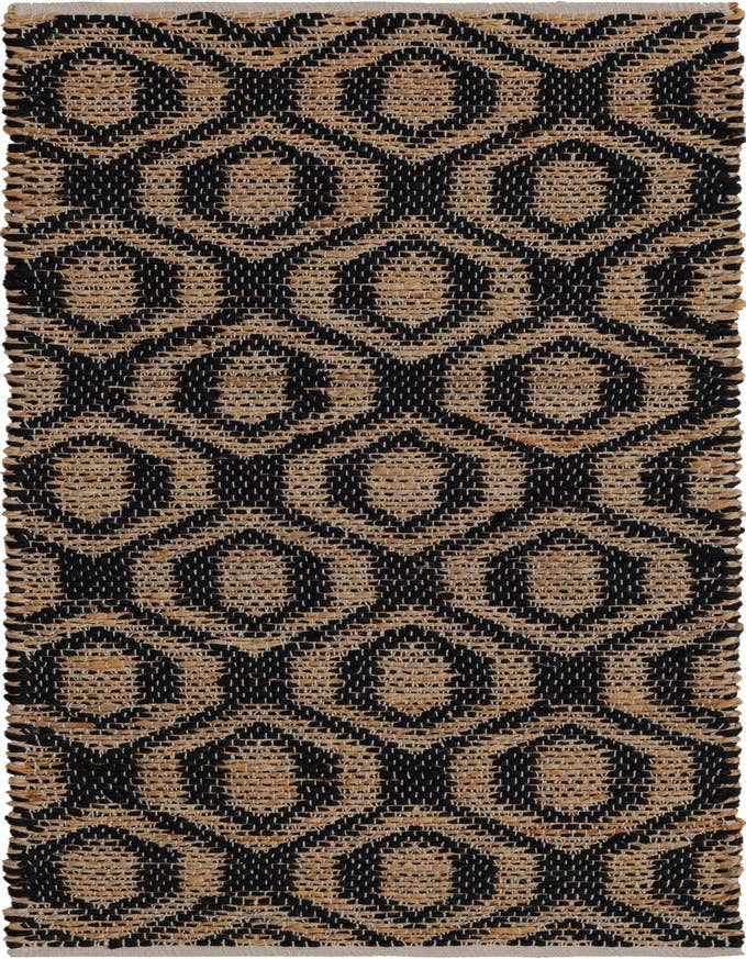 Detail image of 2' 2 x 6' 1 Hand Woven Chindi Jute Runner Rug