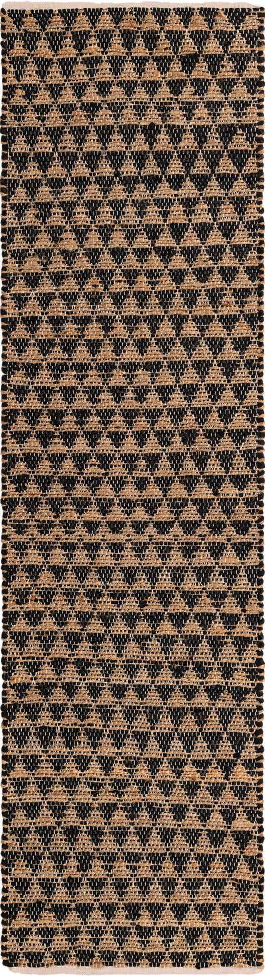 2' 7 x 9' Hand Woven Chindi Jute Runner Rug