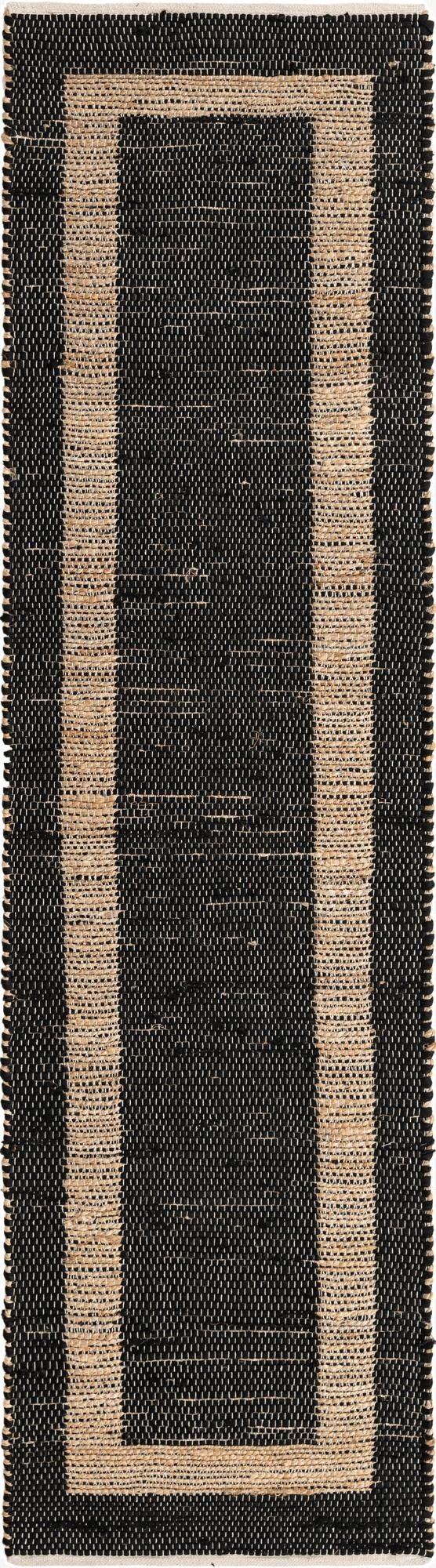 2' 7 x 10'  Hand Woven Chindi Jute Runner Rug