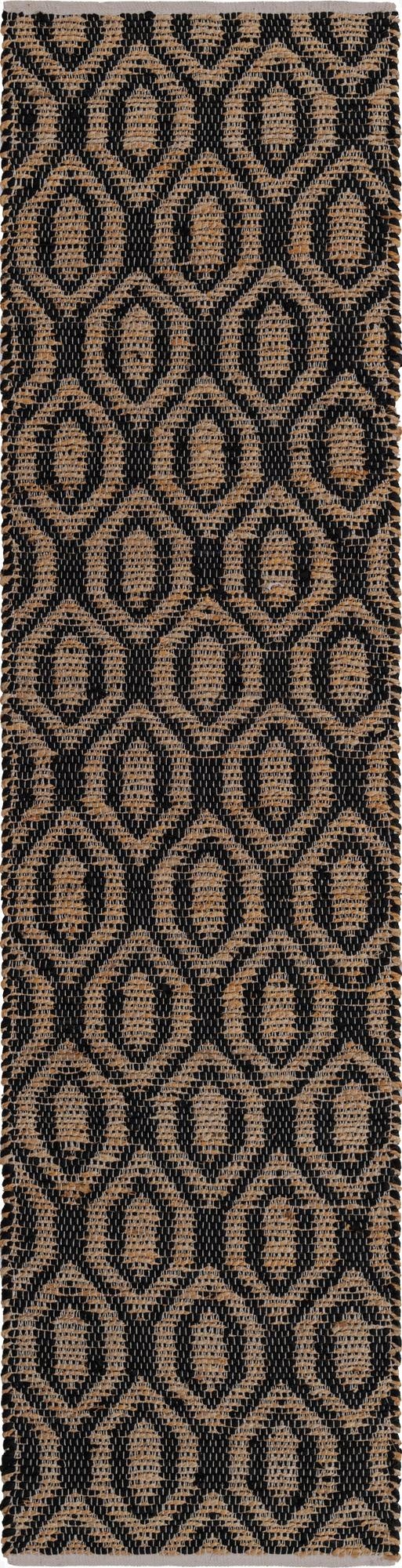 2' 7 x 10'  Hand Woven Chindi Jute Runner Rug