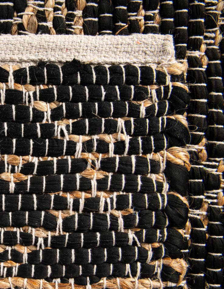 Detail image of 2' 2 x 6' 1 Hand Woven Chindi Trellis Runner Rug