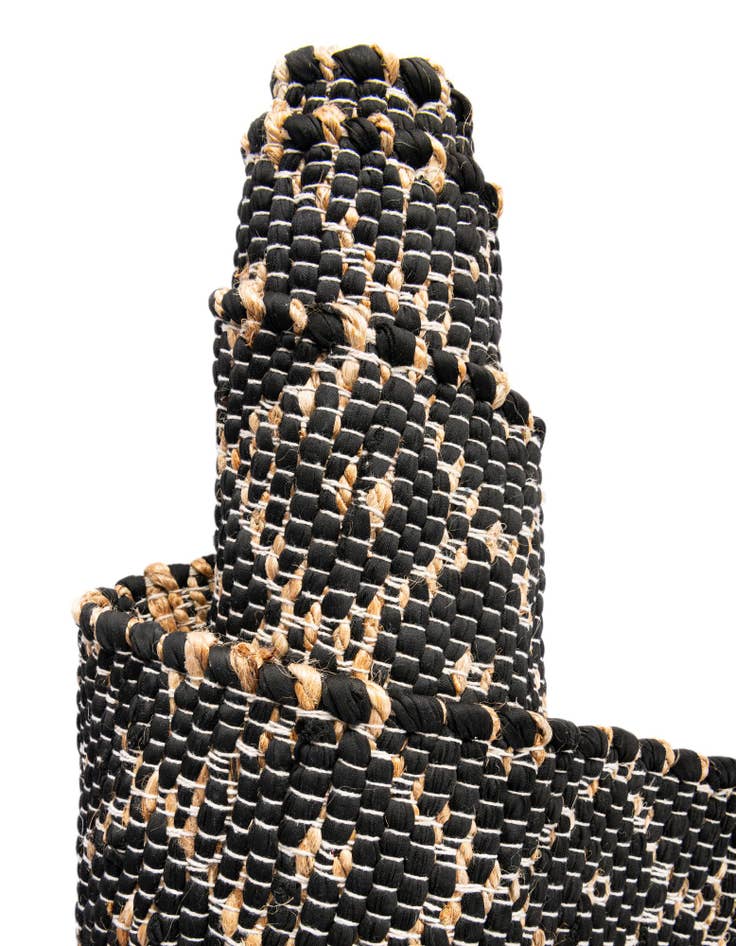 Detail image of 2' 2 x 6' 1 Hand Woven Chindi Trellis Runner Rug