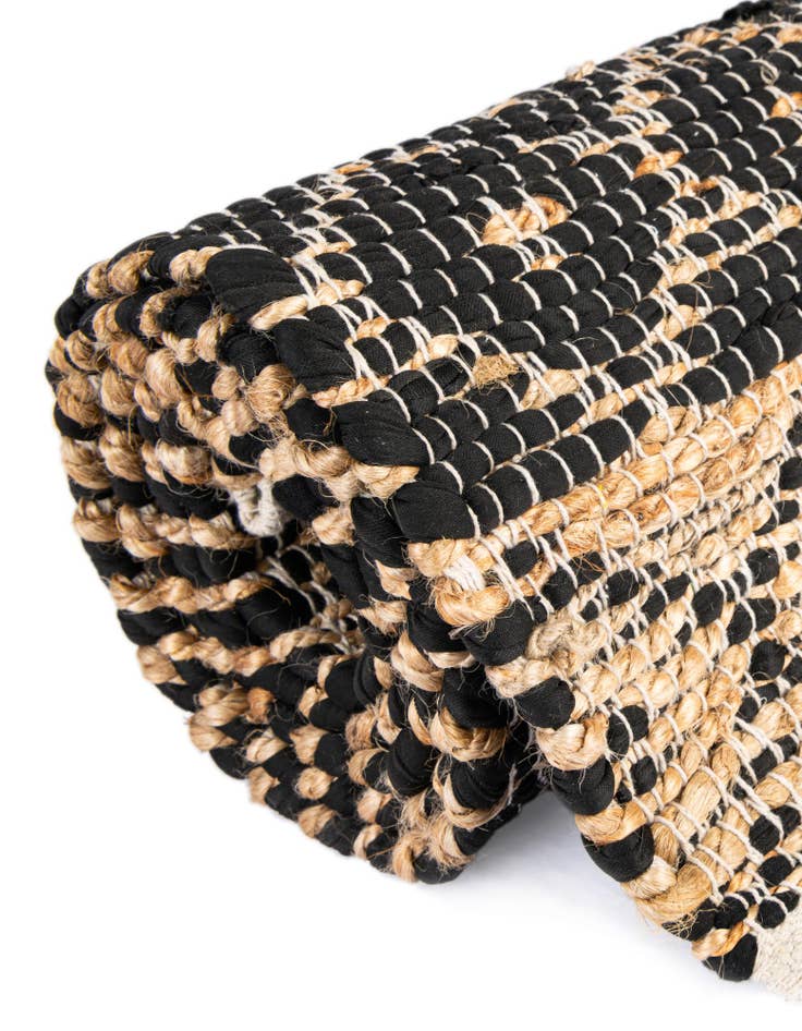 Detail image of 2' 2 x 8' Hand Woven Chindi Trellis Runner Rug