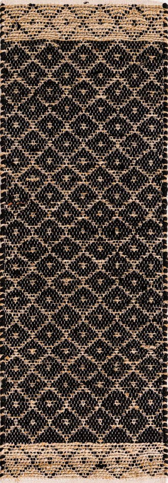 Detail image of 2' 2 x 6' 1 Hand Woven Chindi Trellis Runner Rug