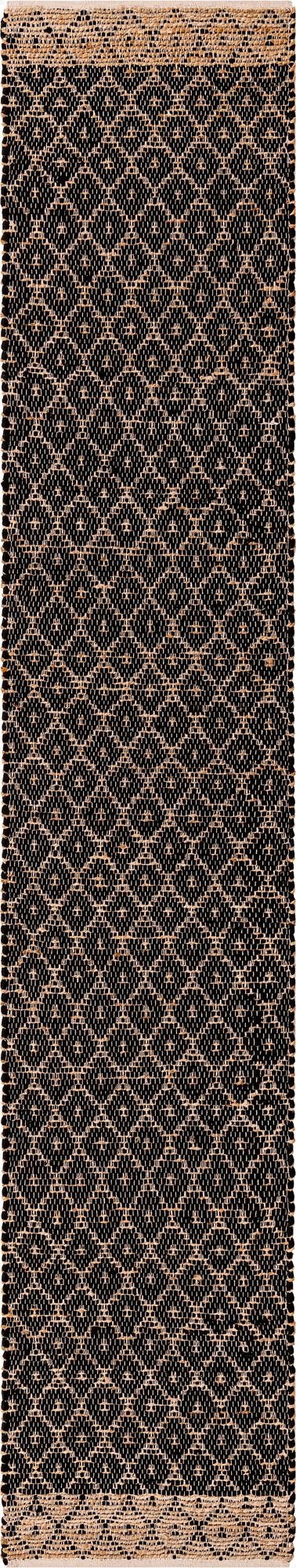 2' 7 x 13' 1  Hand Woven Chindi Trellis Runner Rug