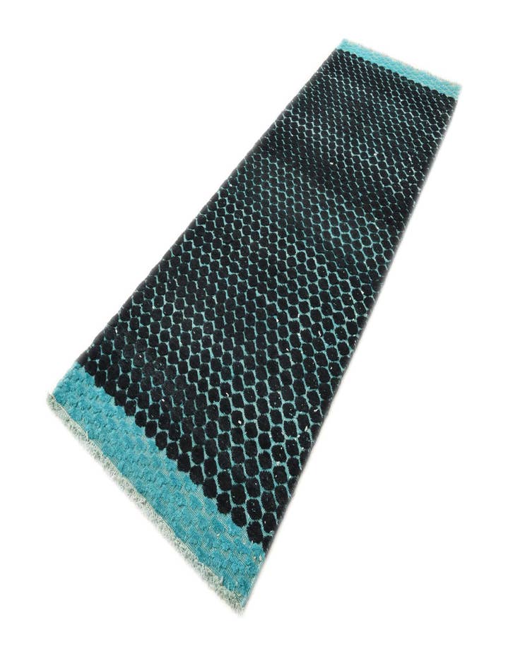 Detail image of 3' 4 x 10'  Hand Knotted Darya Wool Runner Rug