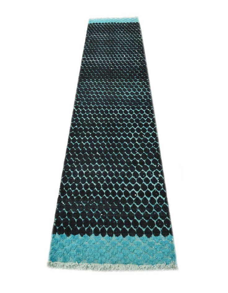 Detail image of 3' 4 x 10'  Hand Knotted Darya Wool Runner Rug