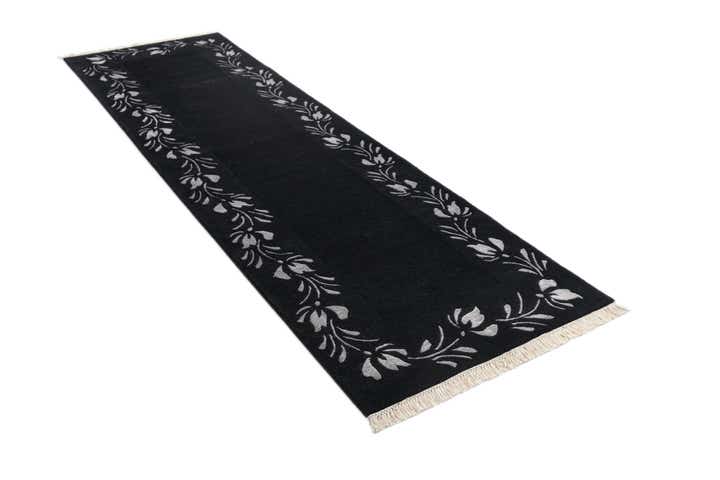 2' 11 x 9' 9 Hand Knotted Darya Wool Runner Rug