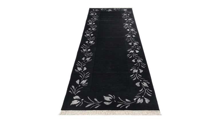 2' 11 x 9' 9 Hand Knotted Darya Wool Runner Rug