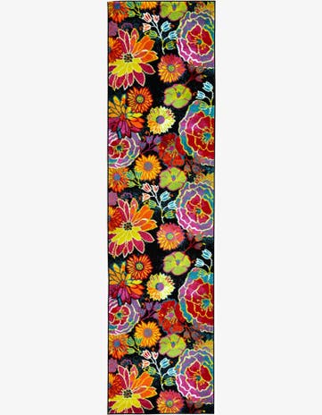 Black Florence Runner Rug