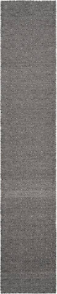 Detail image of 2' 7 x 14' 1 Hand Woven Geo Trellis Flatweave Runner Rug