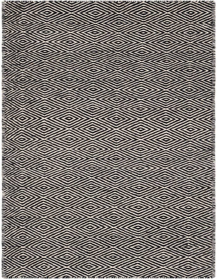 Detail image of 2' x 6' 1 Hand Woven Geo Trellis Flatweave Runner Rug