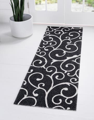 Black Georgia Runner Rug